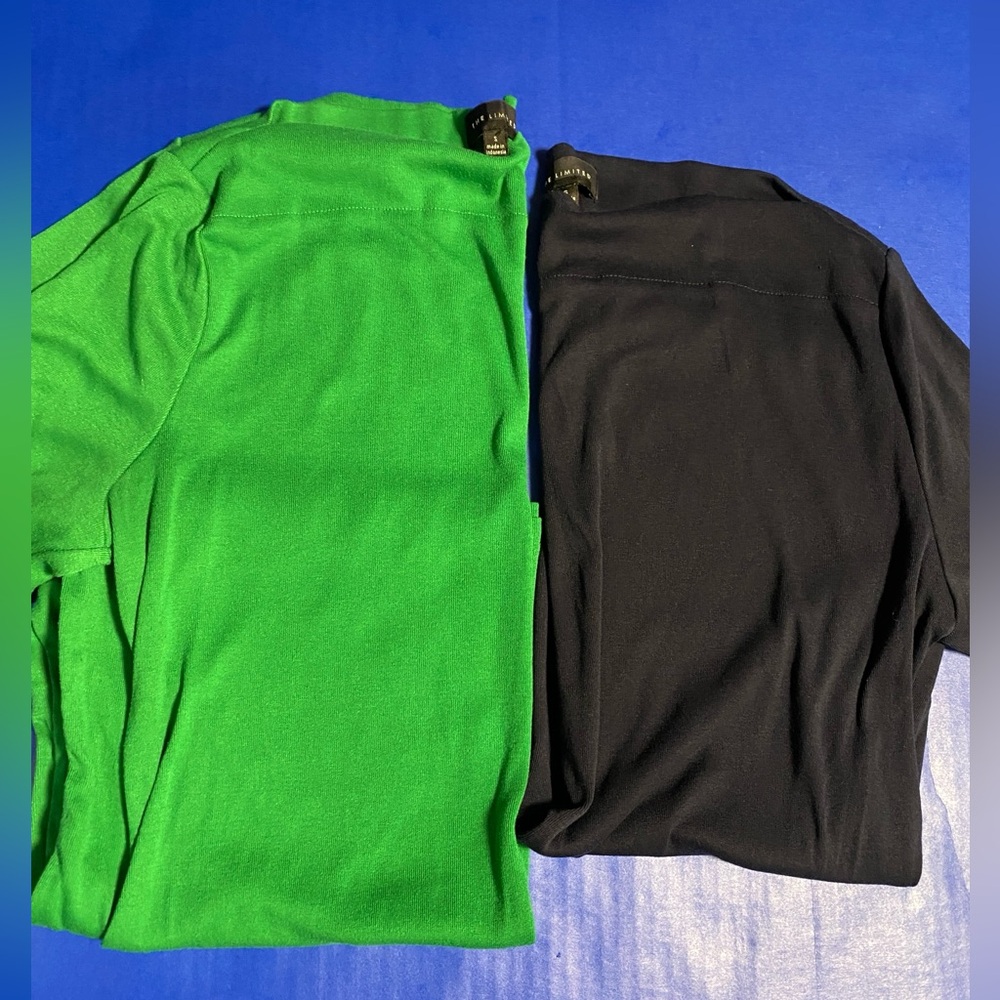 The Limited NWOT Bundle of 2 Navy Blue & Green Boat Neck Tops Size S